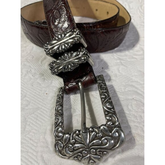 Barse La Fayette Embossed Italian Leather Belt 1997 - Picture 2 of 6